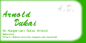 arnold dukai business card